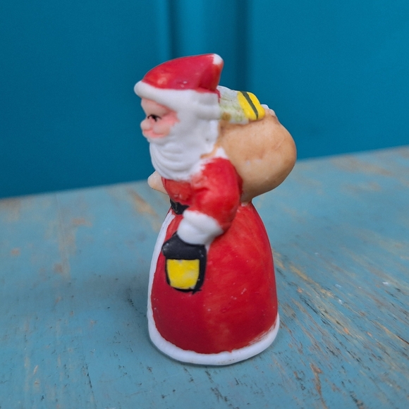 Miniature Santa Porcelain Mini Enesco Tiny Santa Clause Curio Stocking Stuffers - Picture 2 of 12